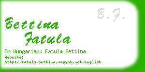 bettina fatula business card